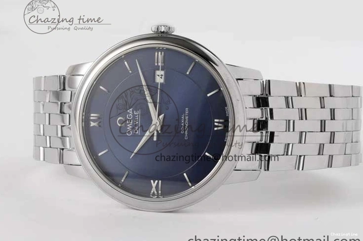 0524 De Ville SS DIWF 1:1 Best Edition Deep Blue Dial SS Markers on SS Bracelet MIYOTA Thermal 7849